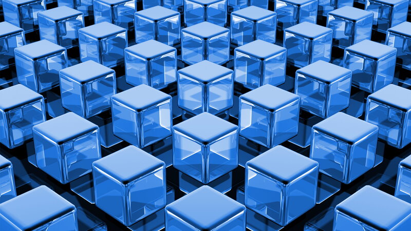 Blue Glass Cubes — Cool