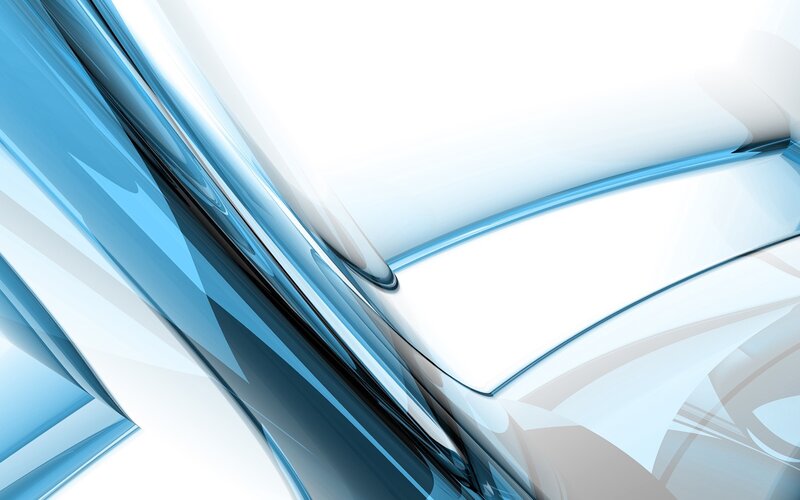 Blue Glass Curves — Calm, Abstract