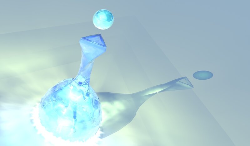 Blue Glass Flask