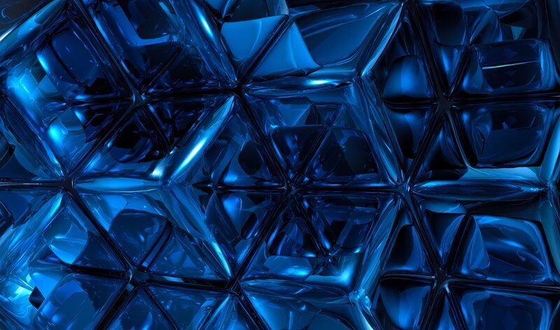 blue glass geometric pattern