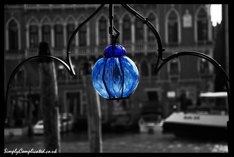 Blue Glass Lantern