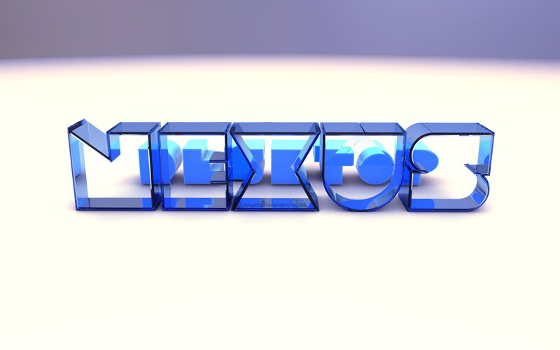 Blue Glass Letters