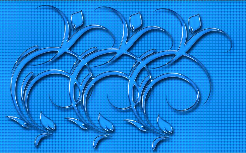 Blue Glass-like Swirls