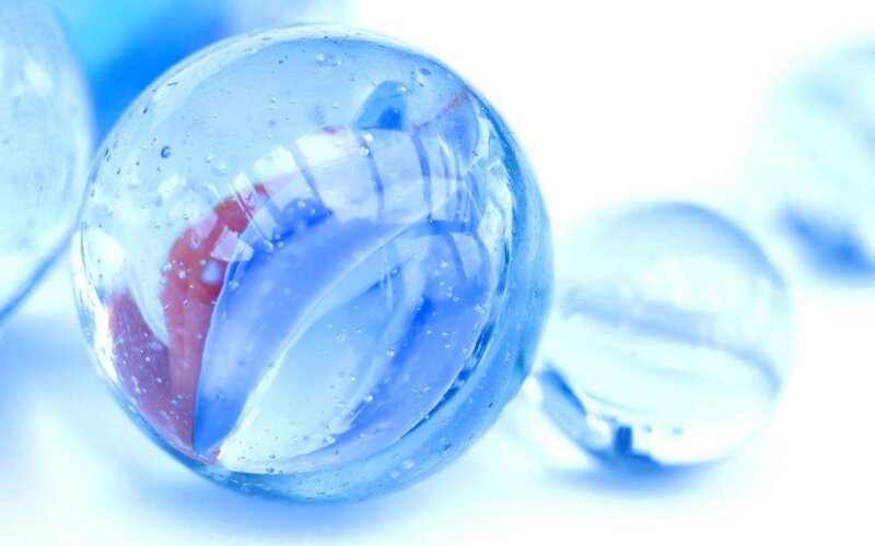 Blue Glass Marbles — Calm