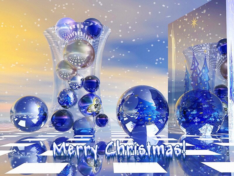 Blue Glass Ornaments
