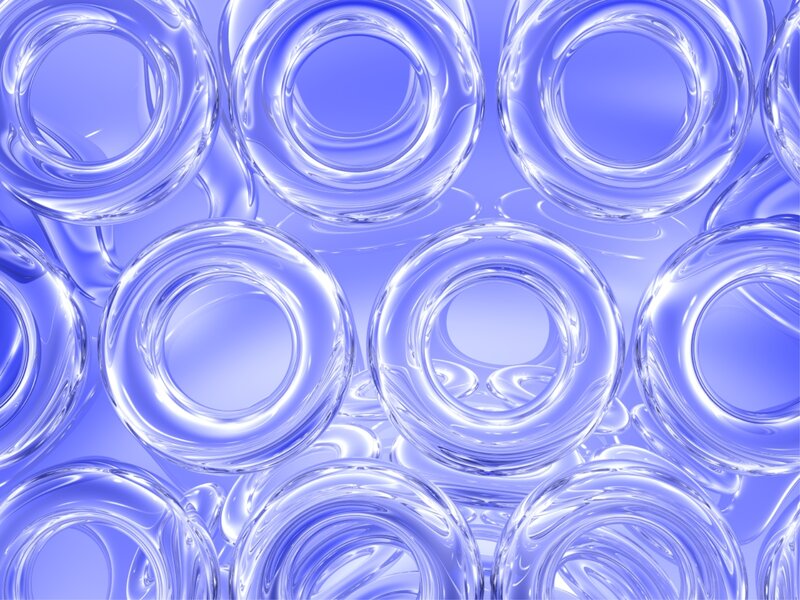 blue glass rings pattern