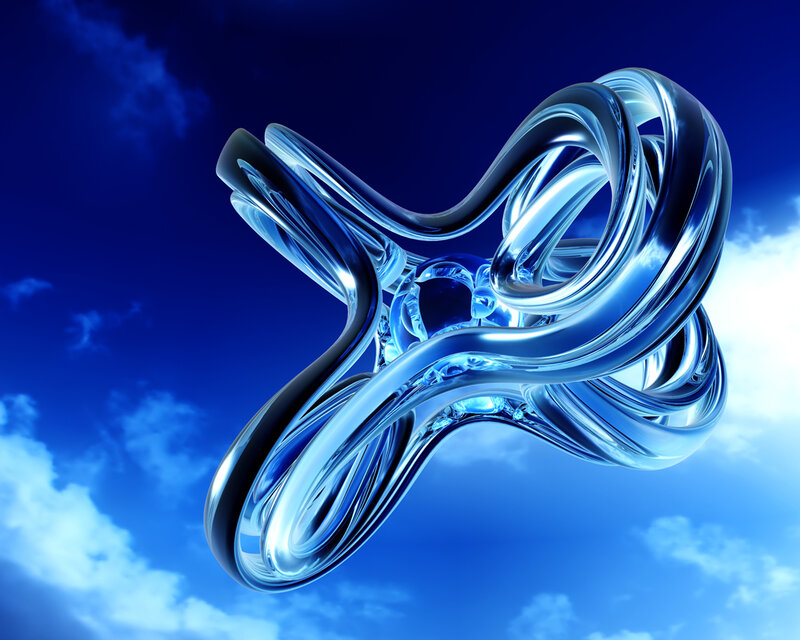 Blue Glass Sculpture — Serene