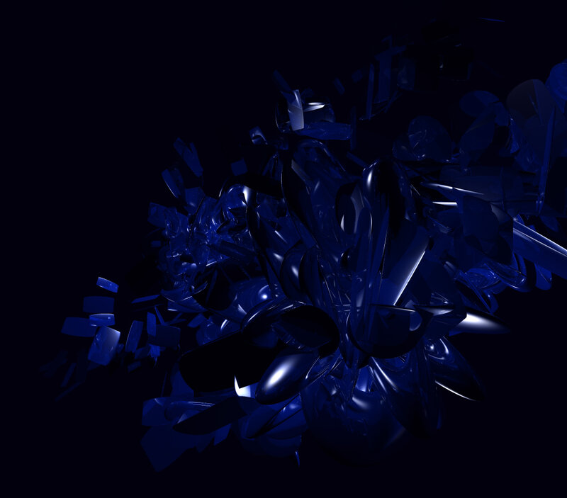 Blue Glass Shards — Dark