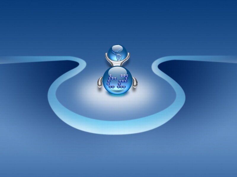 Blue Glass Spheres — Serene, 3d Render, Arms