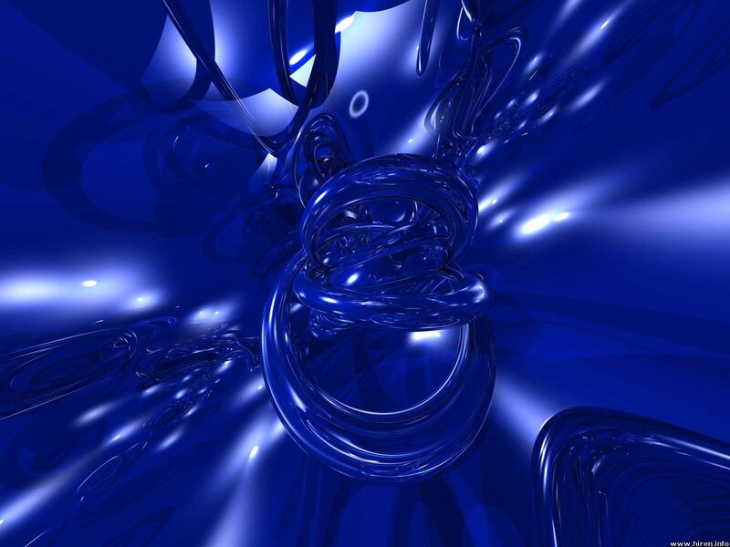 Blue Glass Spirals — Abstract