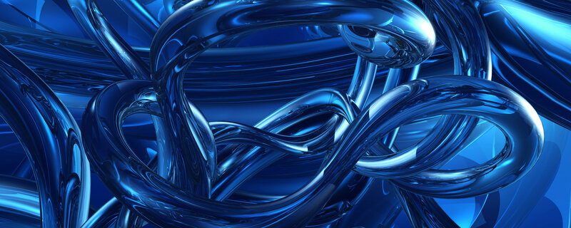 Blue glass swirls