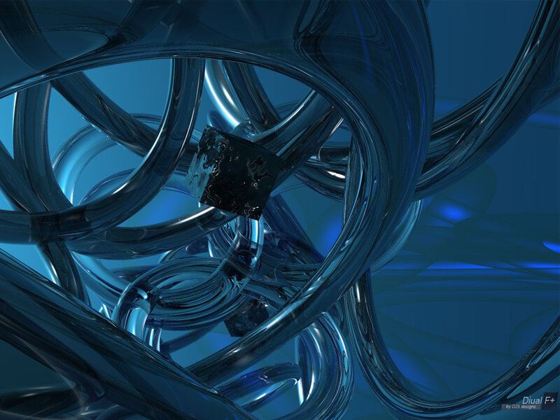 blue glass tube sculpture