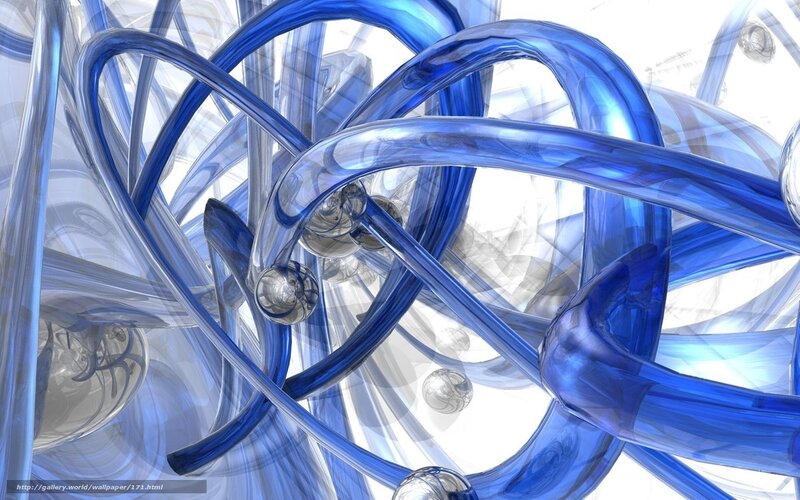 Blue glass tubes abstract