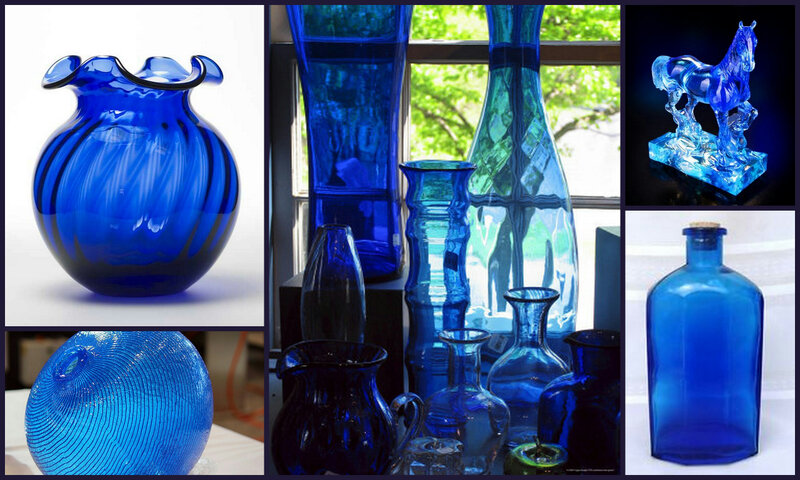 Blue Glass Vases