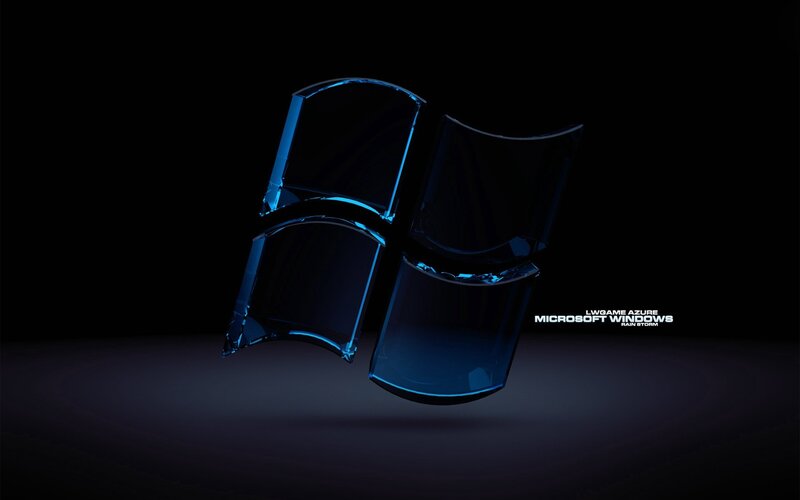 Blue Glass Windows Logo — Dramatic
