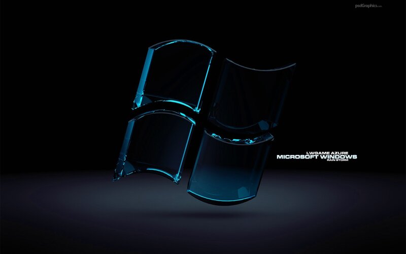 Blue glass Windows logo