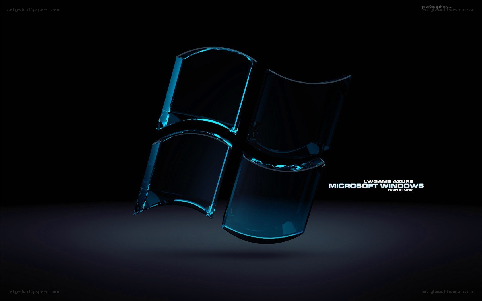 Blue glass Windows logo