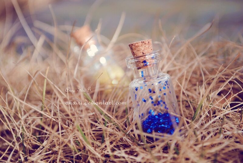 Blue Glitter Bottle