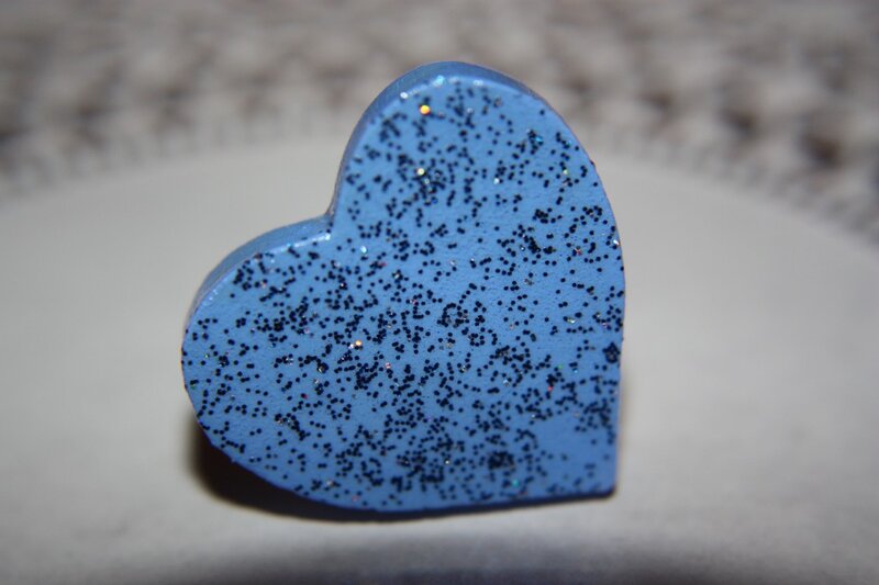 Blue Glitter Heart