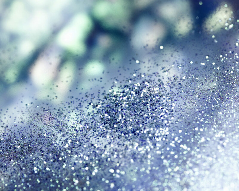 blue glitter on a soft background
