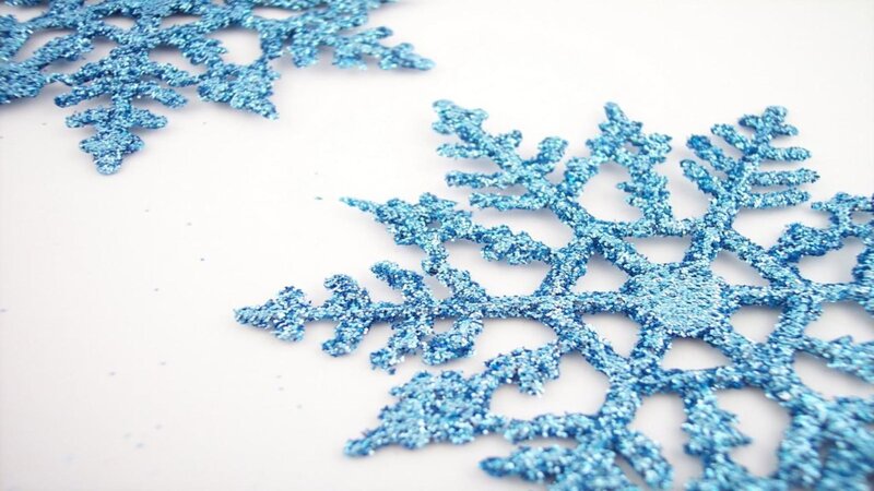 Blue Glitter Snowflakes — Festive, Winter
