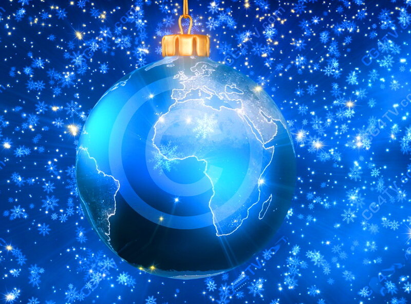 Blue Globe Ornament