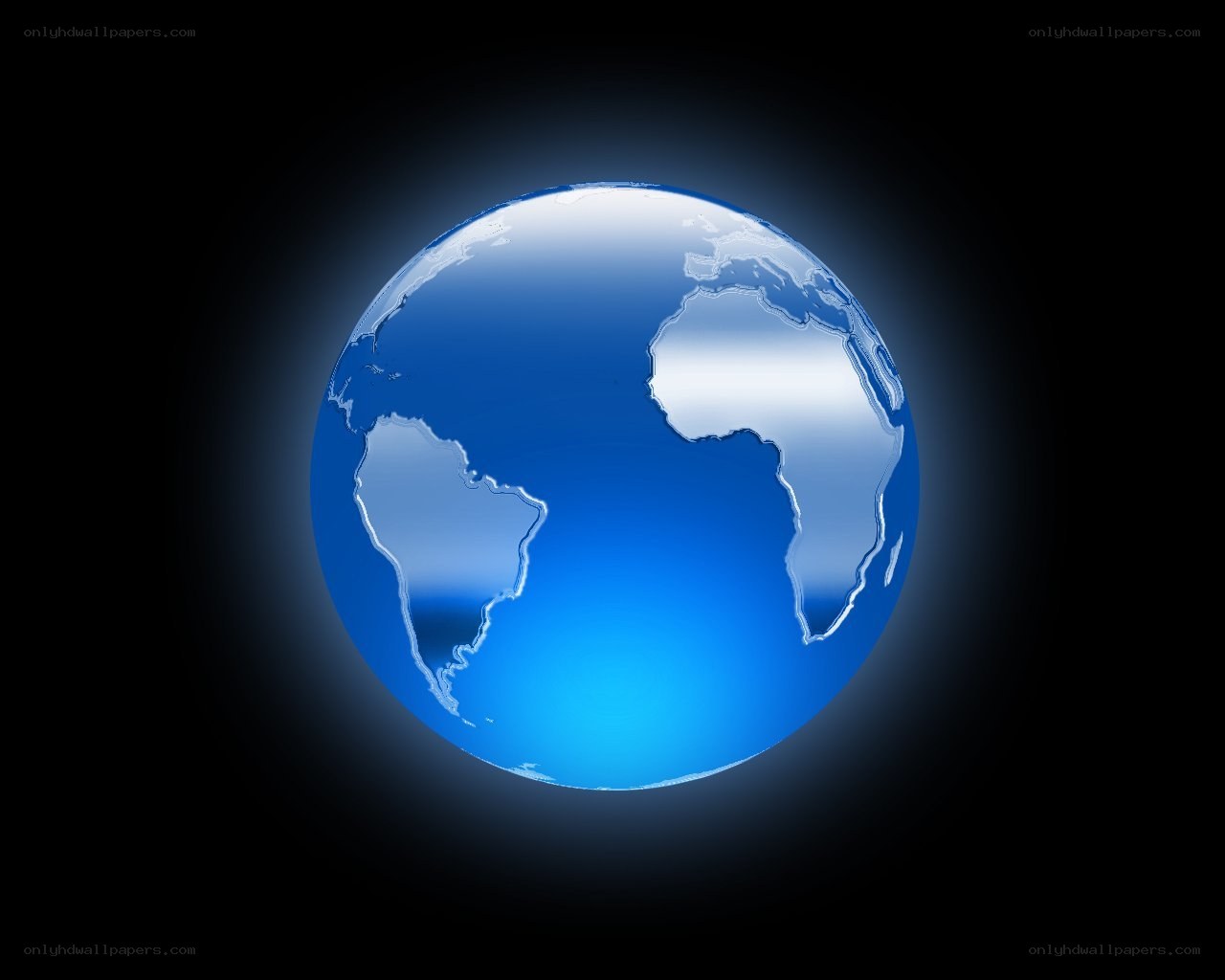blue globe with continents