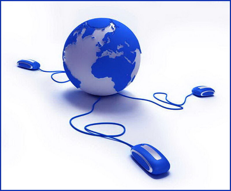 Blue Globe with Mice