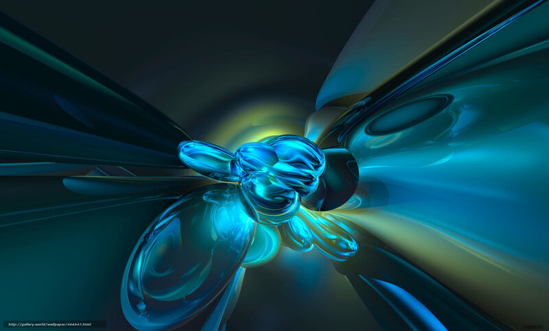 Blue Glowing Abstract Form