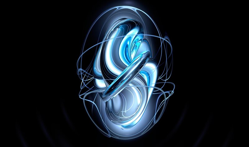 Blue Glowing Abstract Shape