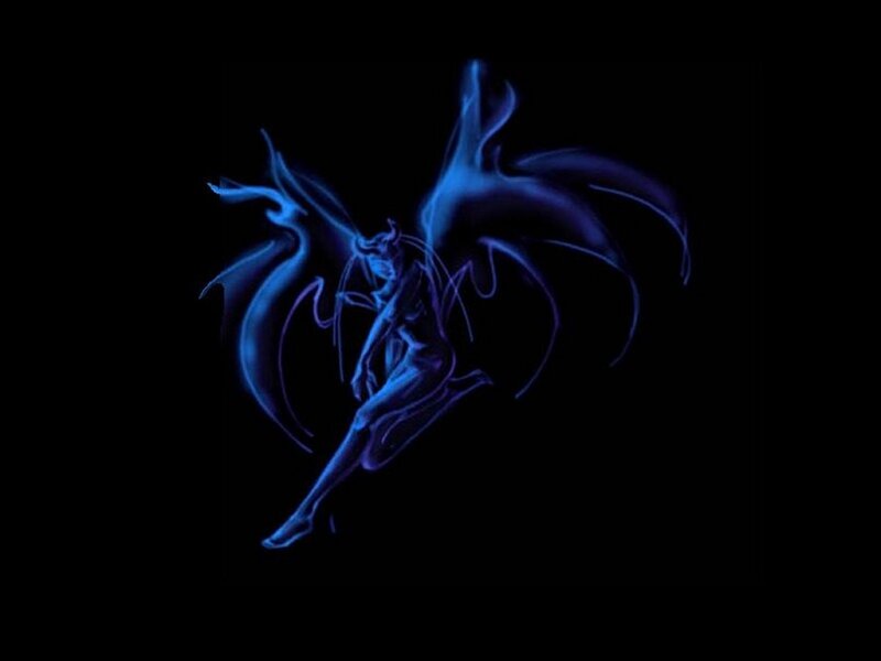 Blue Glowing Angel