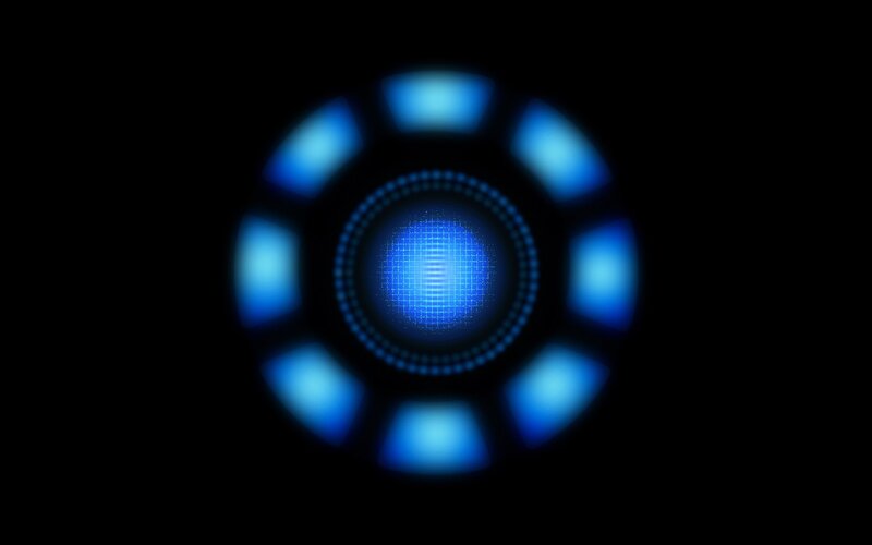 Blue Glowing Arc Reactor