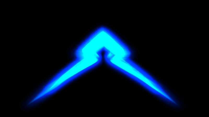 Blue Glowing Arrow