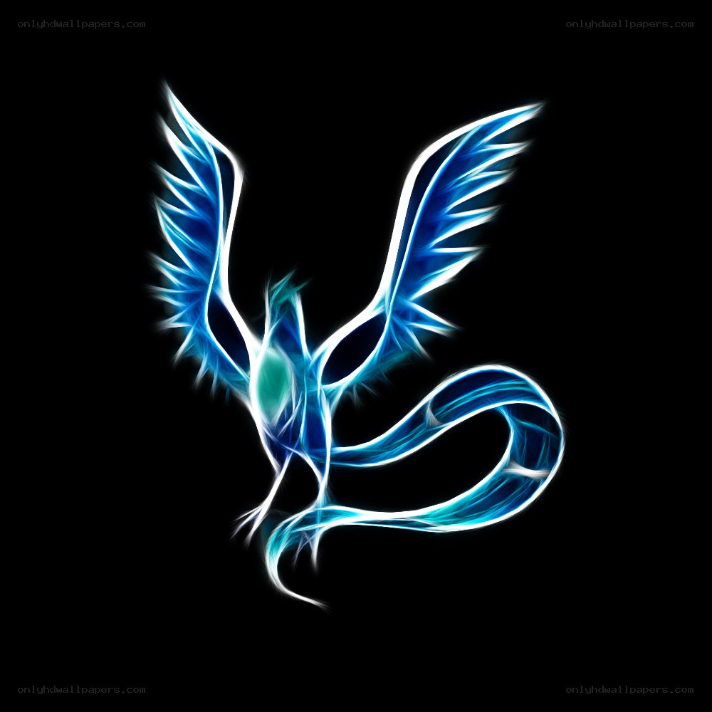 blue glowing bird design