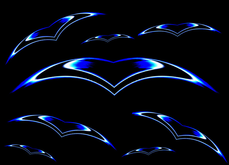Blue Glowing Birds