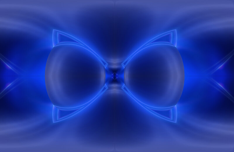 Blue Glowing Bow Shape