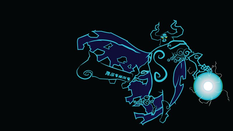 Blue Glowing Character