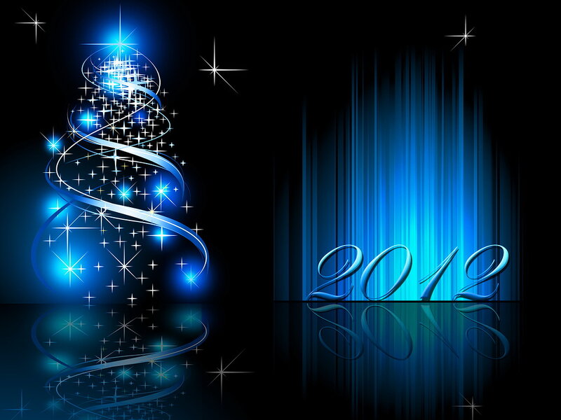 Blue Glowing Christmas Tree — Festive