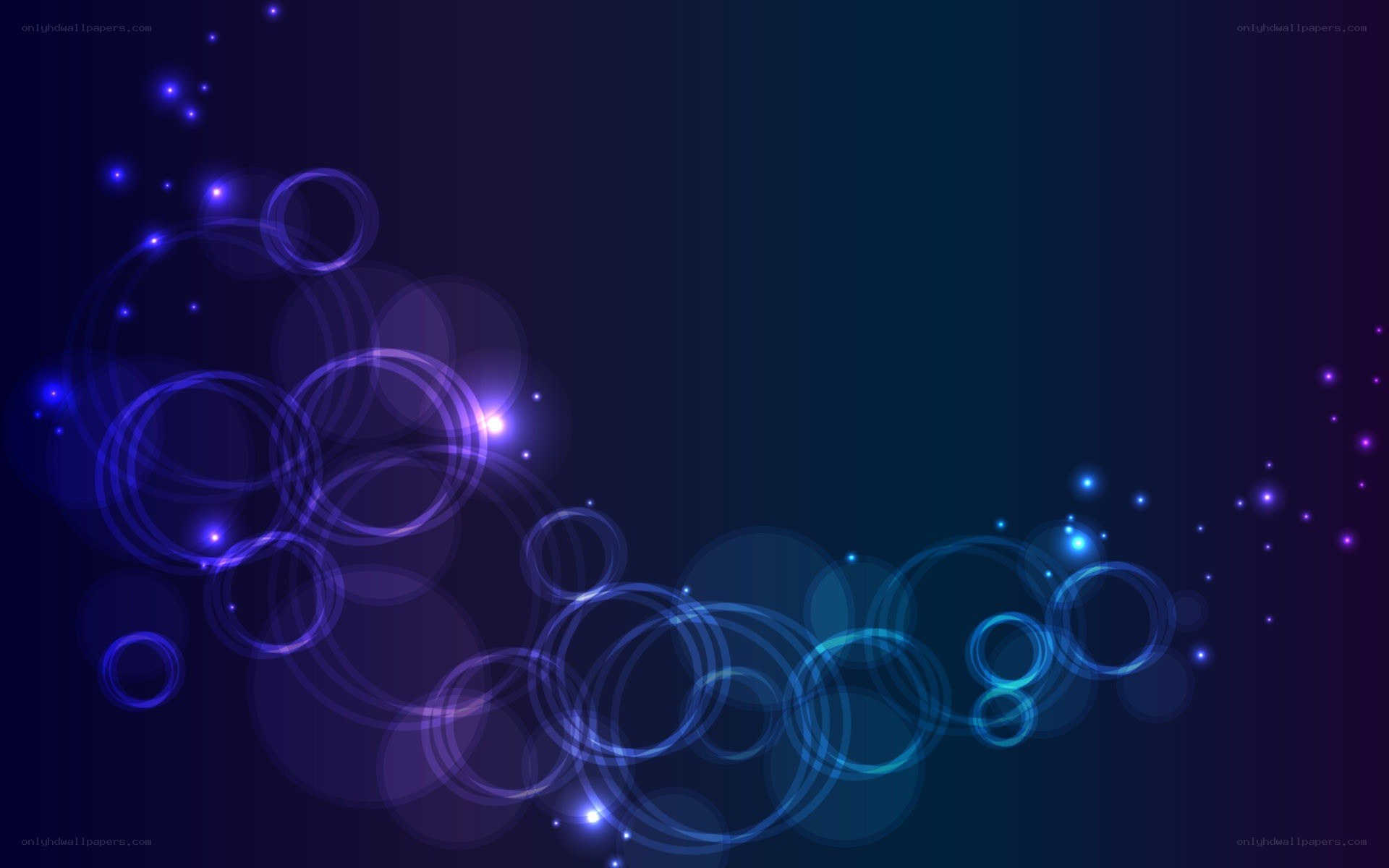blue glowing circles abstract
