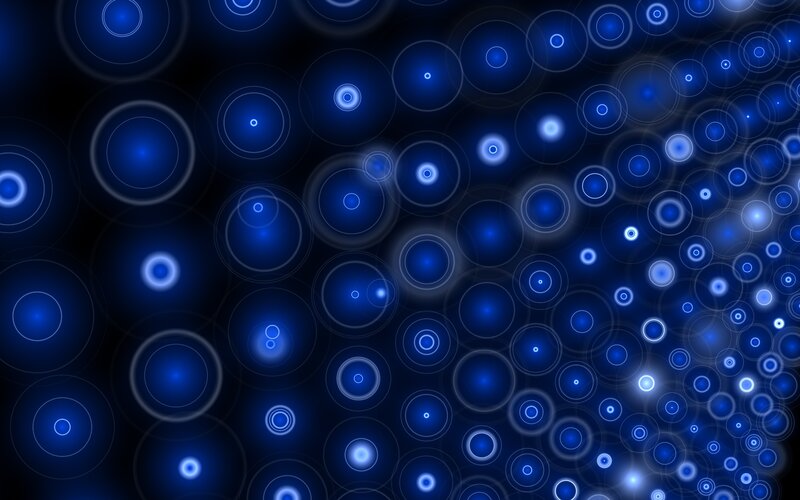 Blue glowing circles abstract