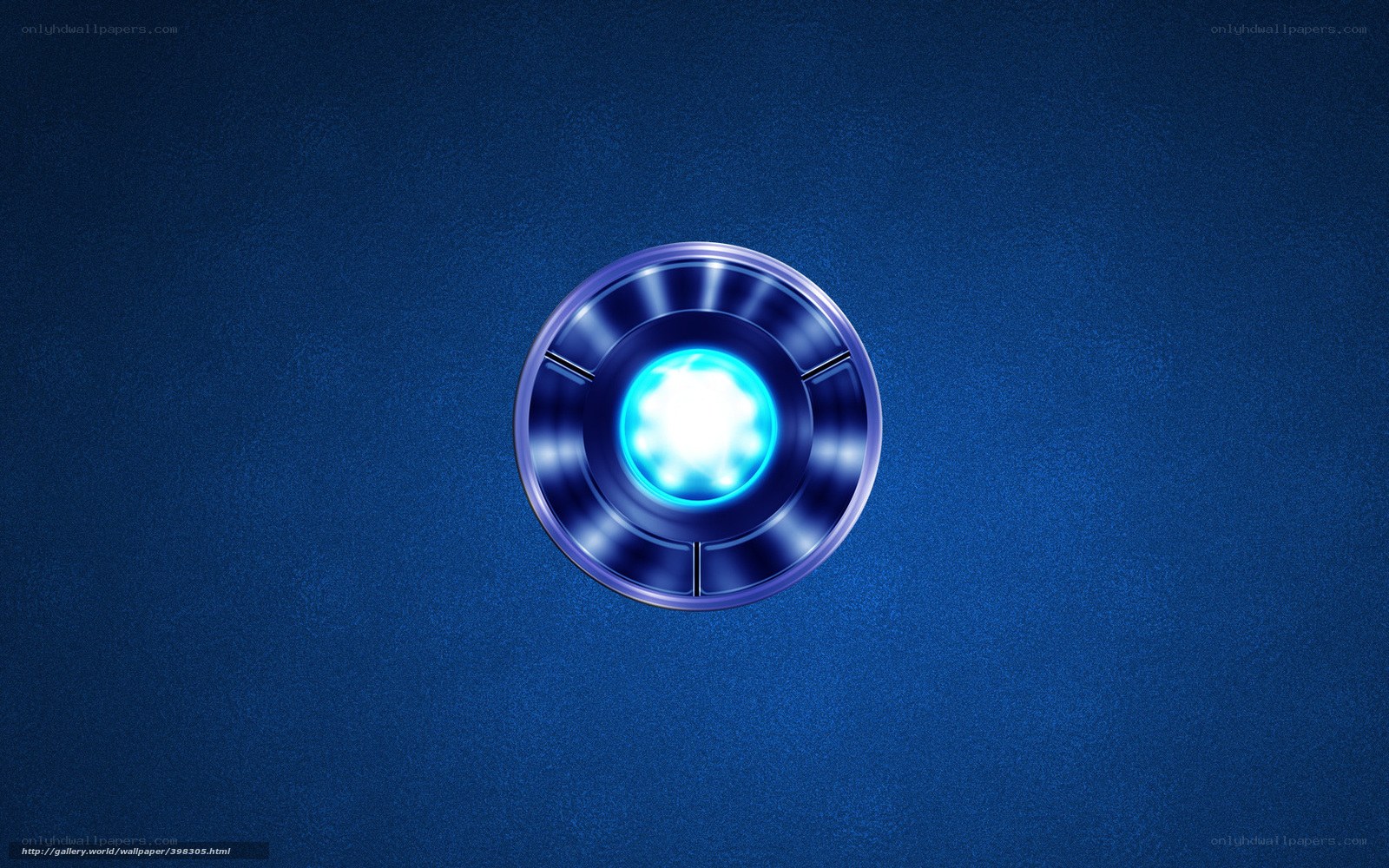 blue glowing circular device