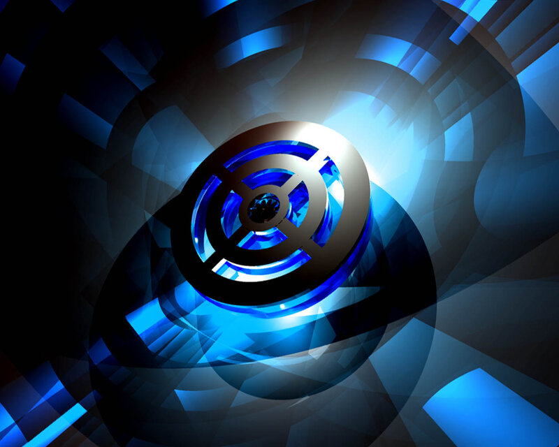 Blue Glowing Circular Object