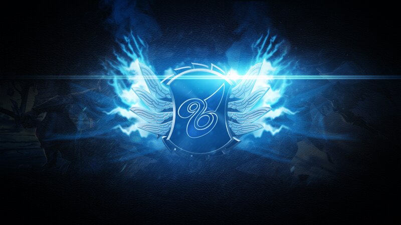 Blue Glowing Emblem — Dramatic