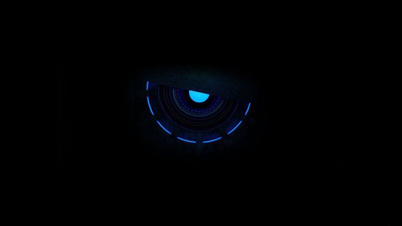 Blue Glowing Eye