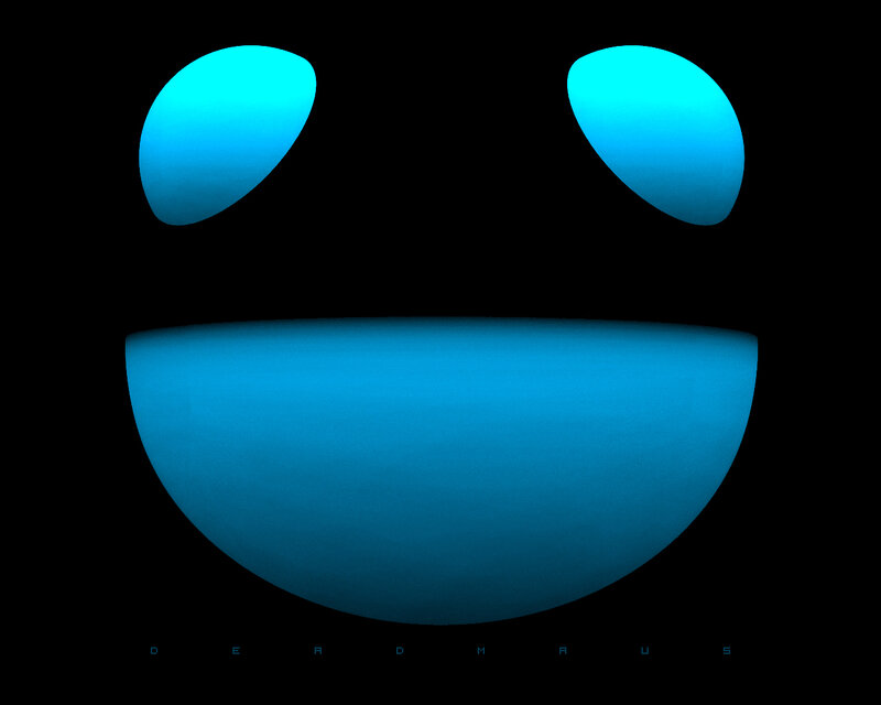 Blue Glowing Face