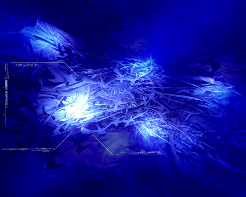 Blue Glowing Fractal Structure — Futuristic
