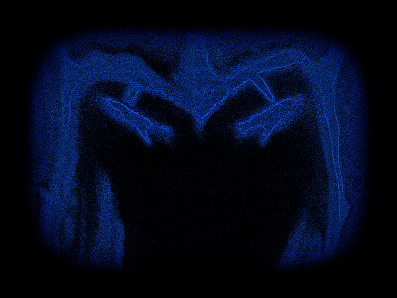 Blue Glowing Hands