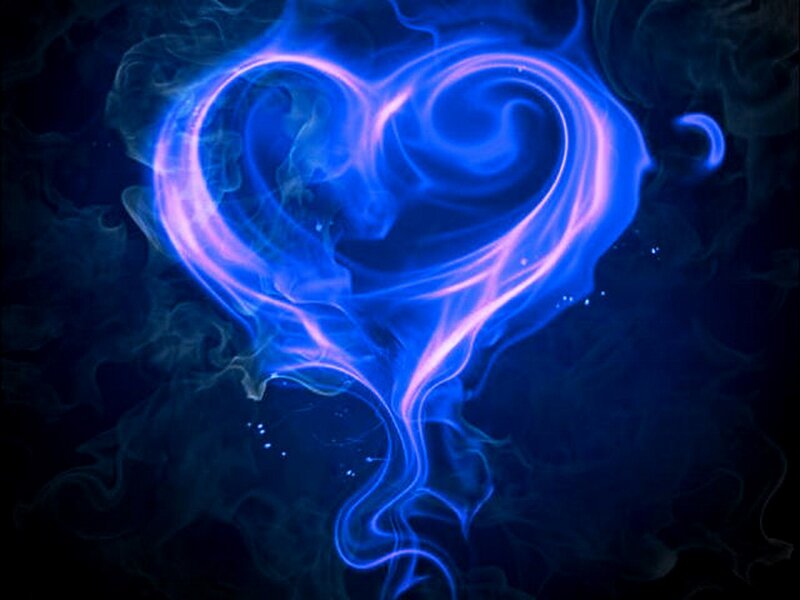 Blue Glowing Heart