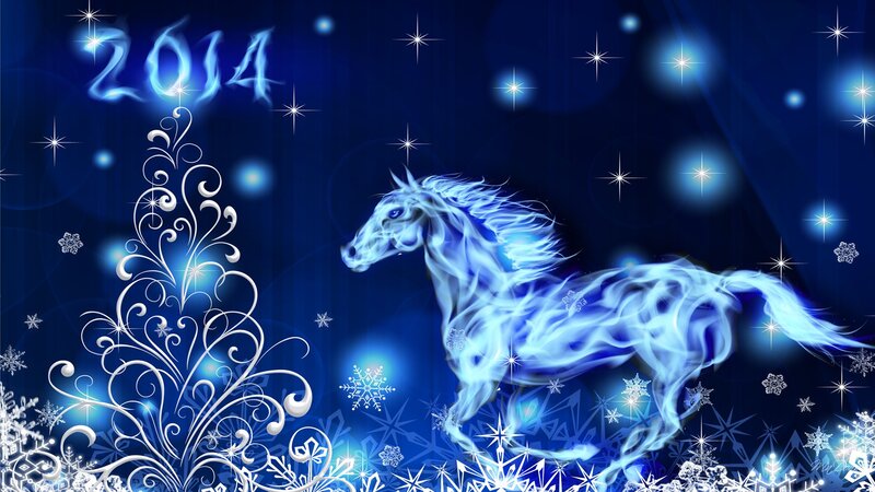 Blue Glowing Horse — Magical