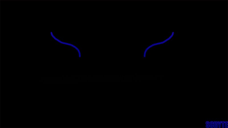 Blue Glowing Lines — Black